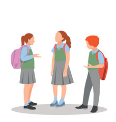 Fototapeta premium vector illustration of students in different postures