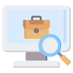 Online Job Search Flat Icon