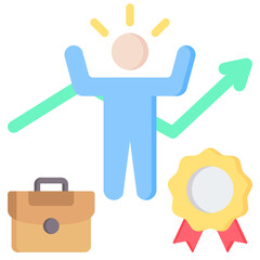 Employee Motivation Flat Icon