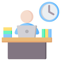 Office Worker Flat Icon