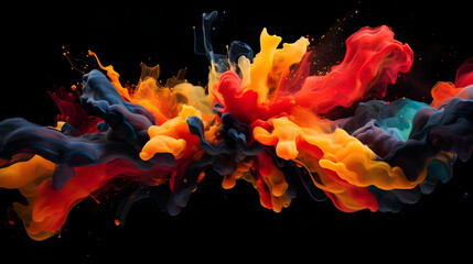 Explosion of Colored Paint
