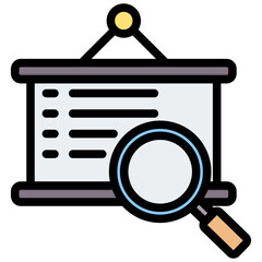 Vacancy Outline Color Icon