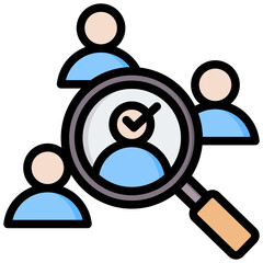 Job Candidates Outline Color Icon