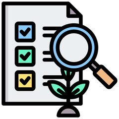 Environmental Impact Assessment Outline Color Icon