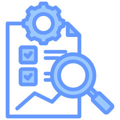 Management Review Blue Icon