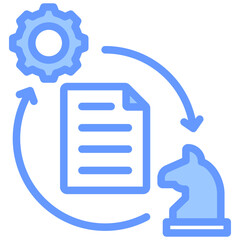 Strategy Alignment Blue Icon