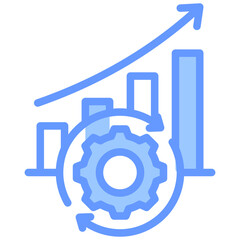 Process Improvement Blue Icon
