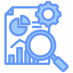 Data Analytics Blue Icon