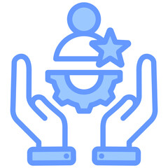 Talent Management Blue Icon