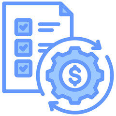 Business Continuity Planning Blue Icon