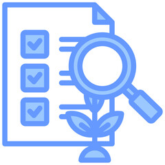 Environmental Impact Assessment Blue Icon