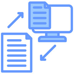 Digital Transformation Blue Icon