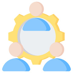 Collaborate Flat Icon