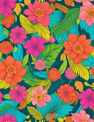 Möbelaufkleber seamless floral background © PSSA