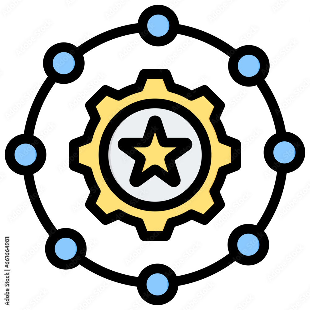Poster Skills Framework Outline Color Icon