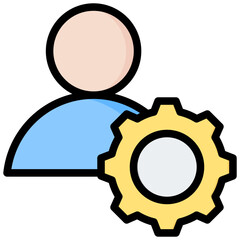 Management Outline Color Icon