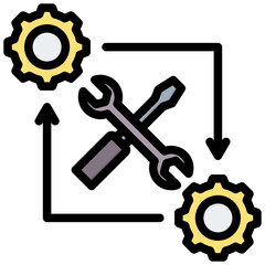 Repair Outline Color Icon
