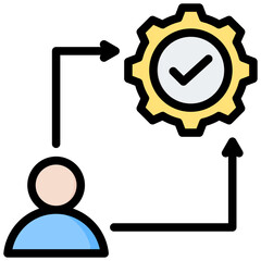 Management Outline Color Icon