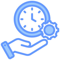 Time Management Blue Icon