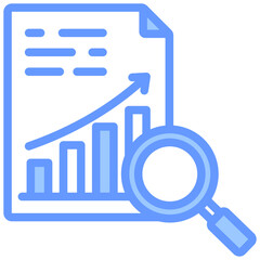 Data Analysis Blue Icon