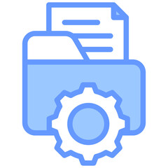 Folder Management Blue Icon