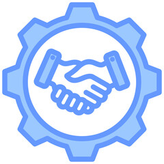 Cooperation Blue Icon