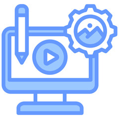 Content Management Blue Icon