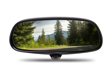 Isolated white car mirror - Powered by Adobe