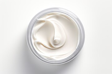 Isolated white cosmetic cream on white background