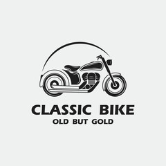 Fototapeta premium classic bike logo vector icon illustration design