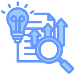 Business Research Blue Icon