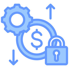 Cost Control Blue Icon