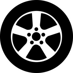 Obraz premium wheel Rubber Tier icon for business for your website. To make attractive design on very good design to show up you business. Tire royalty free vector art isolated on transparent background.