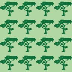 seamless pattern with trees