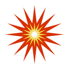 Explosion symbol. Rupture or shock effect. Vector.