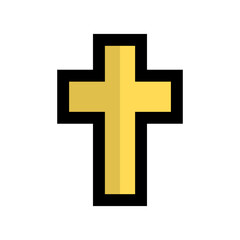 Flat design Christian cross. Vector.