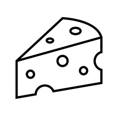 Simple cheese icon. Dairy products. Vector.