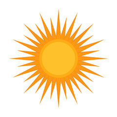 Sun symbol. Heat icon. Vector.