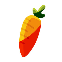 Vector healthy orange carrots graphic illustration