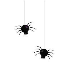 Naklejka premium Vector set with spider silhouette. halloween decoration or tattoo template. widow outline sketch