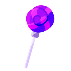 Vector spiral lollipop on white background