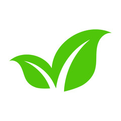 Vector vegan, natural check, eco. vector icon template