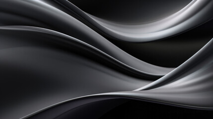 Sleek Silver Symphony An Artistic Composition of Curved Lines and Shapes 
