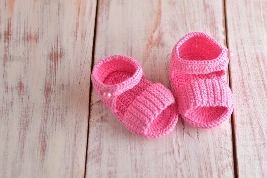 Escarpines rosado para beb&eacute; ni&ntilde;as