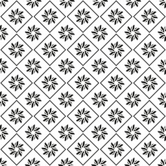 Floral pattern design template with flower motif. nature decorative background in flat style. repeat and seamless vector