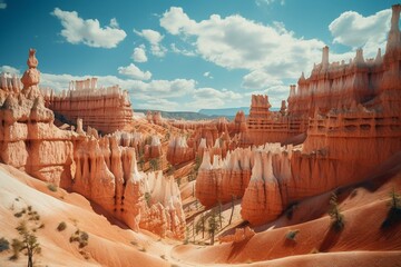 view of the red canyon, Generative AI - obrazy, fototapety, plakaty