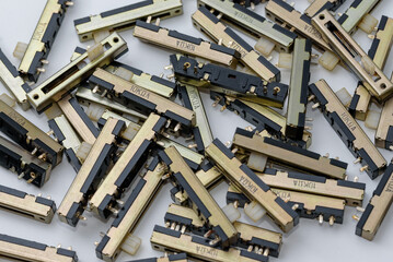 Electronic components, lots of slide volume (variable resistor)