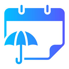 umbrella gradient icon