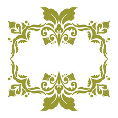 abstract frame floral ornament design