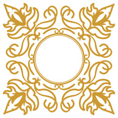 abstract frame floral ornament design